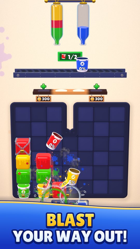 Blast your way out: a chain of blasts