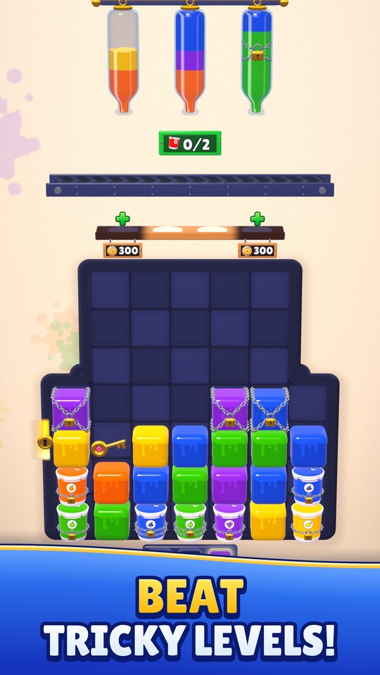 Beat tricky levels with chains, cages and locks